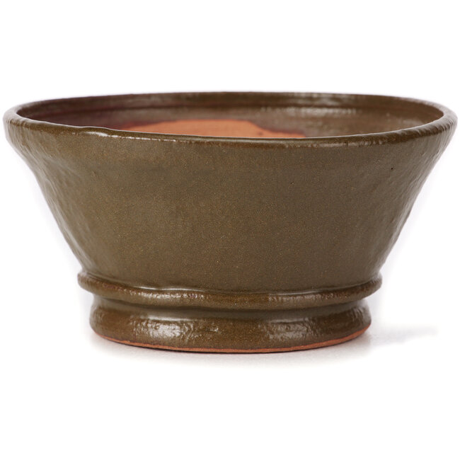 Round green bonsai pot by Bonsai - 120 x 120 x 60 mm