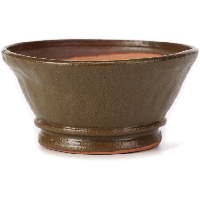 Maceta de bonsái verde redonda de Bonsai - 120 x 120 x 60 mm