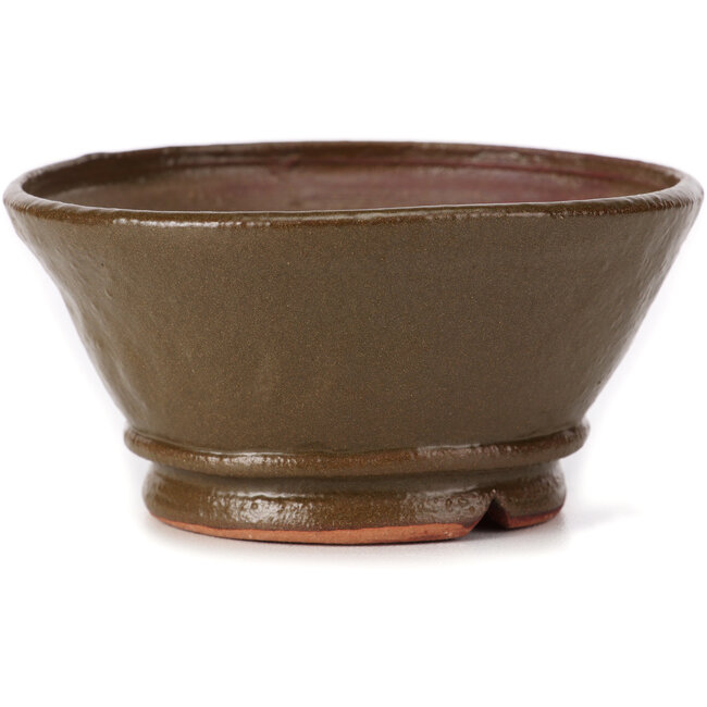 Vaso bonsai rotondo verde di Bonsai - 120 x 120 x 60 mm