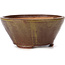 Pot à bonsaï rond vert et marron par Bonsai - 125 x 125 x 60 mm