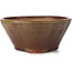 Round green and brown bonsai pot by Bonsai - 125 x 125 x 60 mm