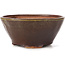 Round green and brown bonsai pot by Bonsai - 125 x 125 x 60 mm