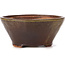 Round green and brown bonsai pot by Bonsai - 125 x 125 x 60 mm