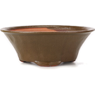 Bonsai 125 mm round green bonsai pot by Bonsai, Japan