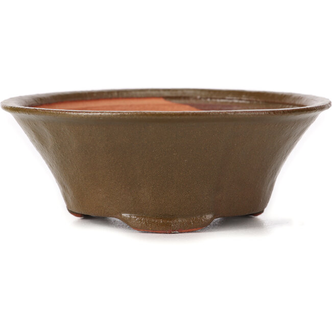 Round green bonsai pot by Bonsai - 125 x 125 x 50 mm