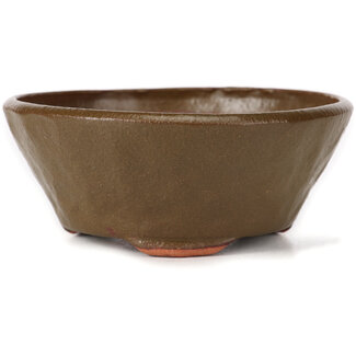 Bonsai 115 mm round green bonsai pot by Bonsai, Japan