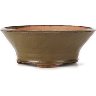 Bonsai 120 mm round green bonsai pot by Bonsai, Japan