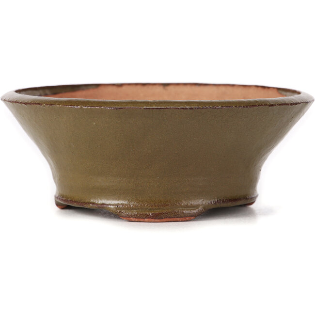 Pot à bonsaï rond vert par Bonsai - 120 x 120 x 45 mm