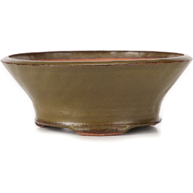 Round green bonsai pot by Bonsai - 120 x 120 x 45 mm