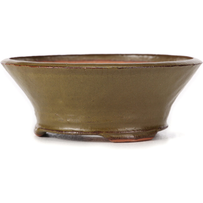 Round green bonsai pot by Bonsai - 120 x 120 x 45 mm