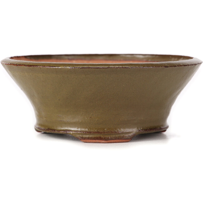 Round green bonsai pot by Bonsai - 120 x 120 x 45 mm
