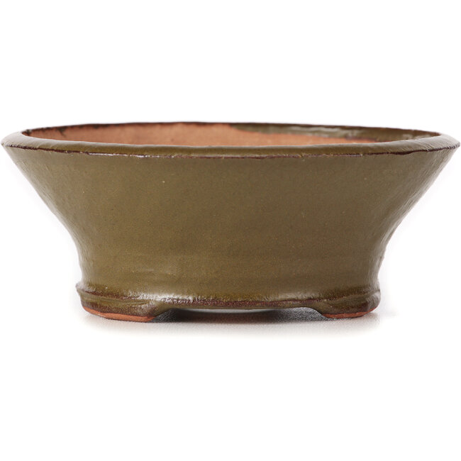 Pot à bonsaï rond vert par Bonsai - 120 x 120 x 45 mm