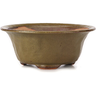 Bonsai 120 mm round green bonsai pot by Bonsai, Japan