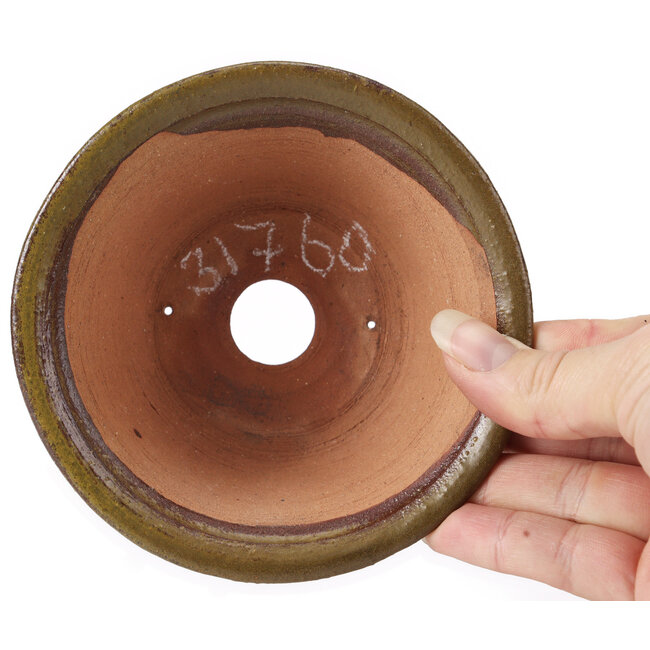 Vaso bonsai rotondo verde di Bonsai - 120 x 120 x 50 mm