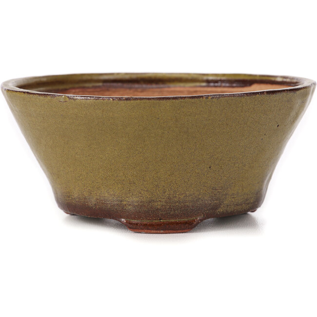 Round green bonsai pot by Bonsai - 120 x 120 x 55 mm