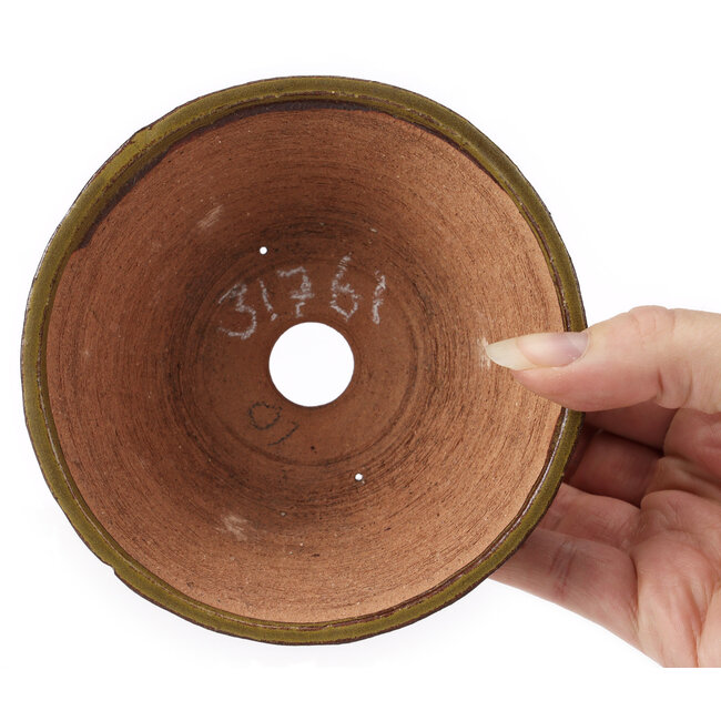 Runde grüne Bonsaischale von Bonsai - 120 x 120 x 55 mm