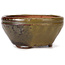 Pot à bonsaï rond vert et marron par Bonsai - 105 x 105 x 55 mm