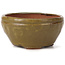 Pot à bonsaï rond vert et marron par Bonsai - 105 x 105 x 55 mm