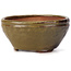 Pot à bonsaï rond vert et marron par Bonsai - 105 x 105 x 55 mm