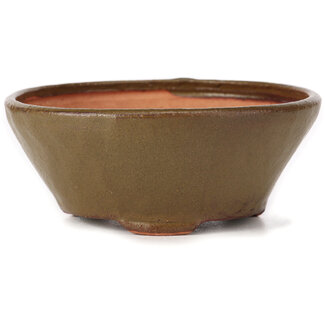 Bonsai 120 mm round green bonsai pot by Bonsai, Japan