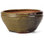 Round green and brown bonsai pot by Bonsai - 105 x 105 x 55 mm