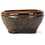 Round green and brown bonsai pot by Bonsai - 105 x 105 x 55 mm