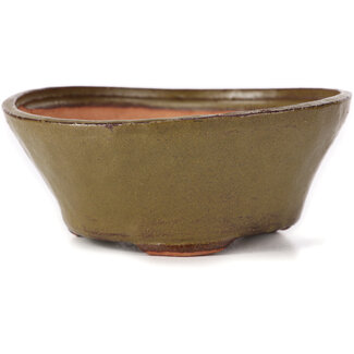 Bonsai 125 mm round green bonsai pot by Bonsai, Japan