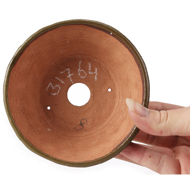 Pot à bonsaï rond vert par Bonsai - 120 x 120 x 50 mm