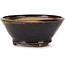 Round green and brown bonsai pot by Bonsai - 115 x 115 x 50 mm