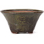 Pot à bonsaï rond vert et marron par Bonsai - 115 x 115 x 60 mm