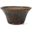 Pot à bonsaï rond vert et marron par Bonsai - 115 x 115 x 60 mm