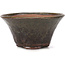 Round green and brown bonsai pot by Bonsai - 115 x 115 x 60 mm