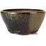 Round green and brown bonsai pot by Bonsai - 120 x 120 x 60 mm