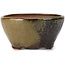 Pot à bonsaï rond vert et marron par Bonsai - 120 x 120 x 60 mm
