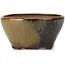 Round green and brown bonsai pot by Bonsai - 120 x 120 x 60 mm