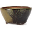 Round green and brown bonsai pot by Bonsai - 120 x 120 x 60 mm