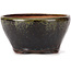 Round green and brown bonsai pot by Bonsai - 120 x 120 x 60 mm