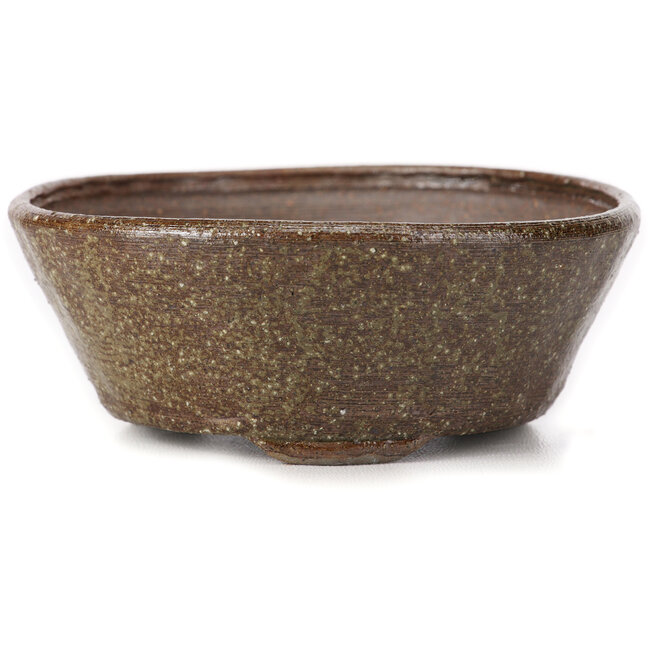 Ronde bruine bonsaipot van Bonsai - 110 x 110 x 45 mm