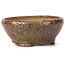 Round green and brown bonsai pot by Bonsai - 115 x 115 x 45 mm