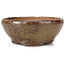 Round green and brown bonsai pot by Bonsai - 115 x 115 x 45 mm