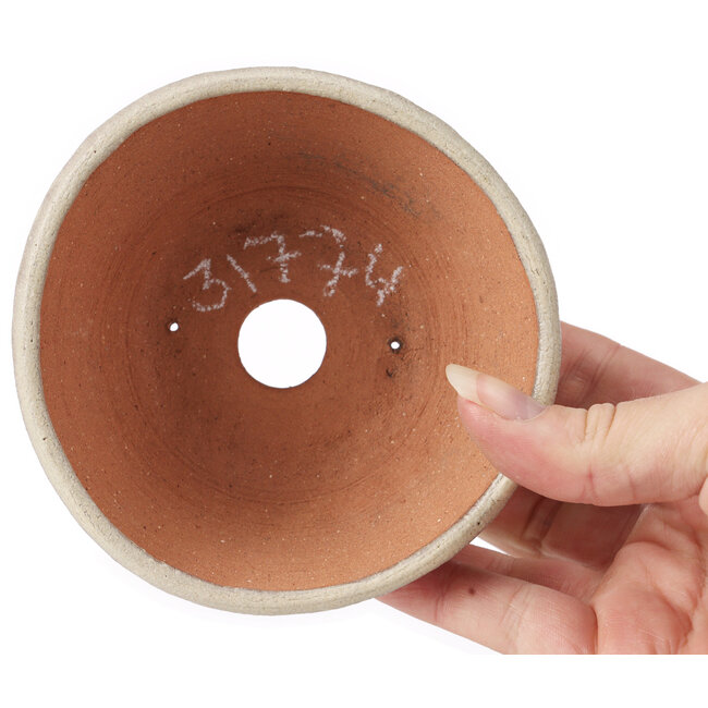 Maceta de bonsái blanca redonda de Bonsai - 115 x 115 x 50 mm