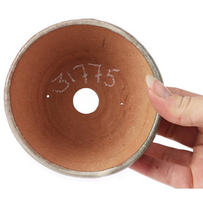 Round white bonsai pot by Bonsai - 115 x 115 x 45 mm