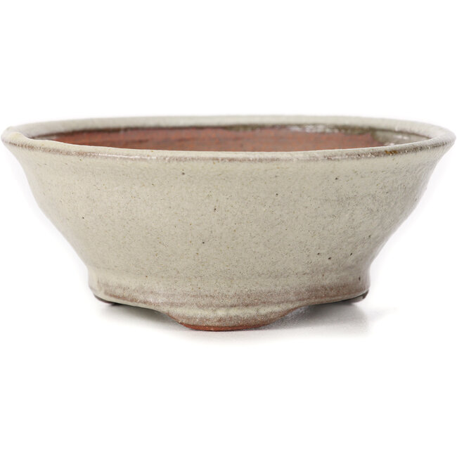 Vaso bonsai rotondo bianco di Bonsai - 120 x 120 x 45 mm