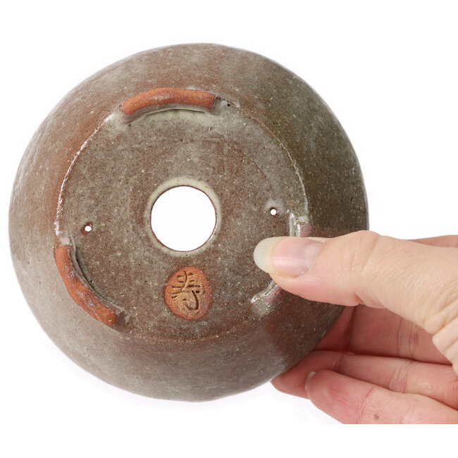 Maceta de bonsái blanca redonda de Bonsai - 115 x 115 x 45 mm