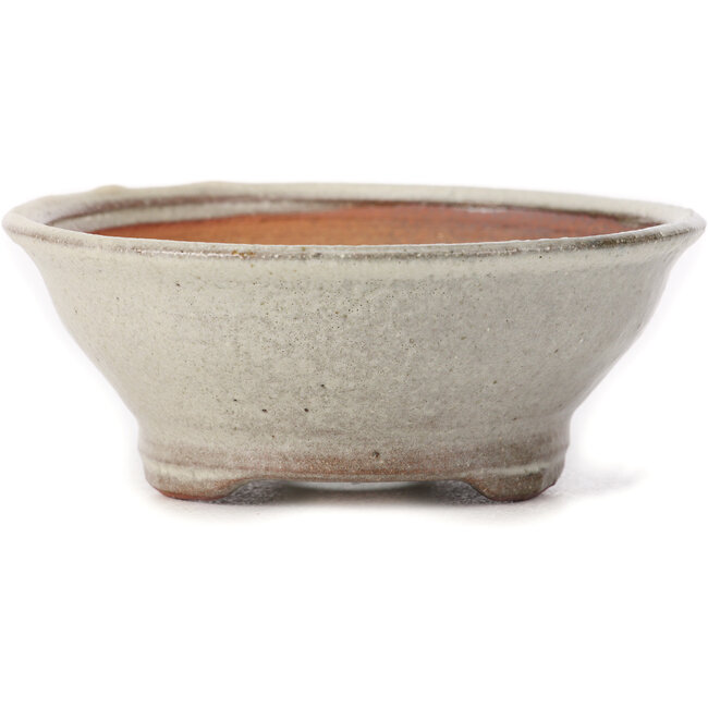 Maceta de bonsái blanca redonda de Bonsai - 120 x 120 x 45 mm