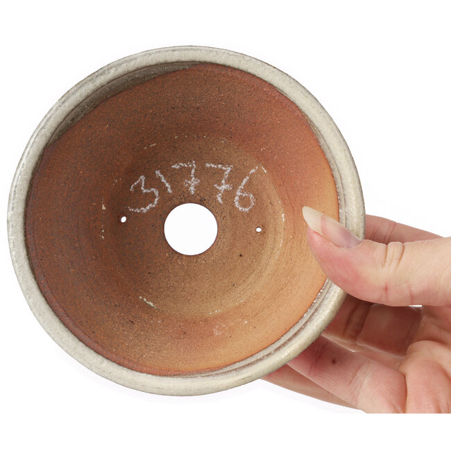 Pot à bonsaï rond blanc par Bonsai - 120 x 120 x 45 mm