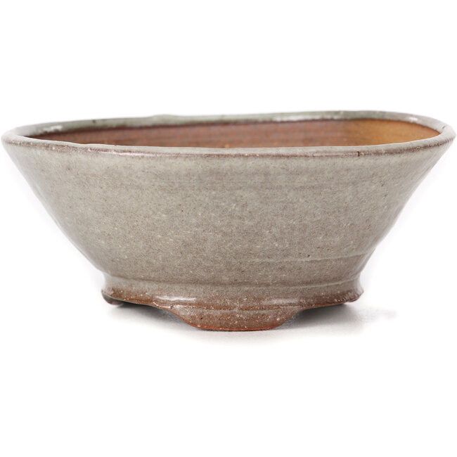 Maceta de bonsái blanca redonda de Bonsai - 125 x 125 x 50 mm