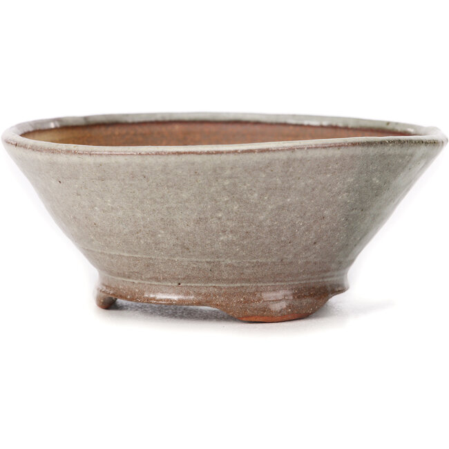 Maceta de bonsái blanca redonda de Bonsai - 125 x 125 x 50 mm