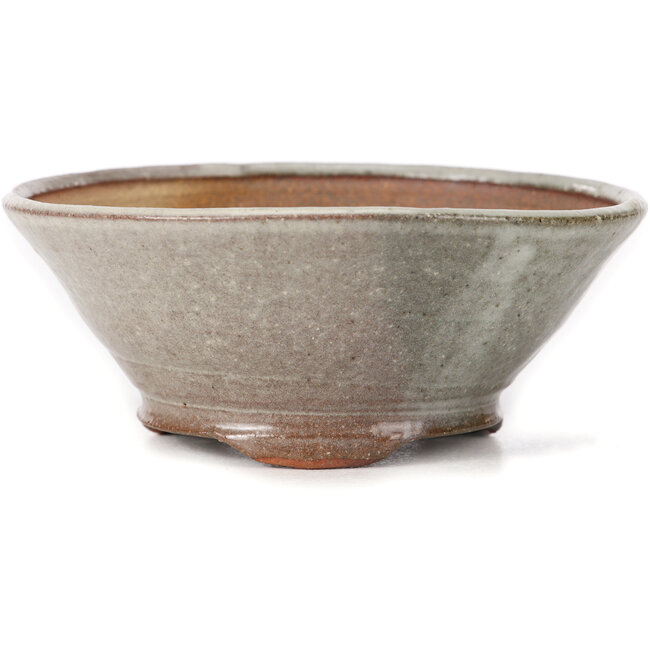 Maceta de bonsái blanca redonda de Bonsai - 125 x 125 x 50 mm