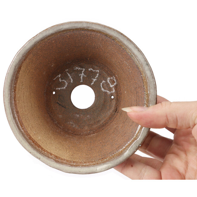 Pot à bonsaï rond blanc par Bonsai - 120 x 120 x 50 mm